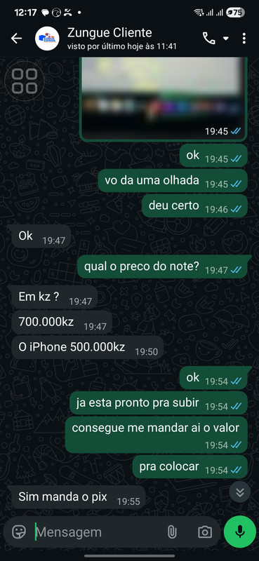 Print de resultado entregue ao cliente