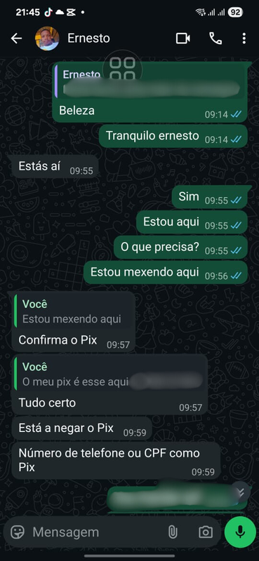 Print de prova social do cliente